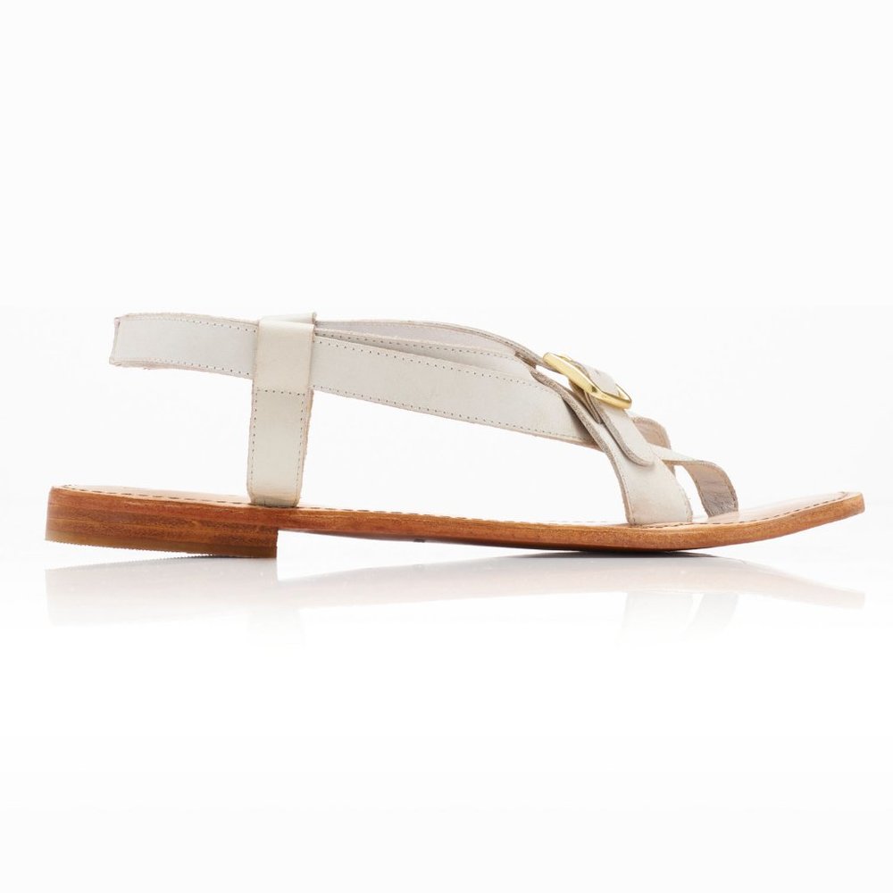 🎉LAST CHANCE🎉 FREE PEOPLE La Risa Flat Sandals / White - Picture 6 of 10